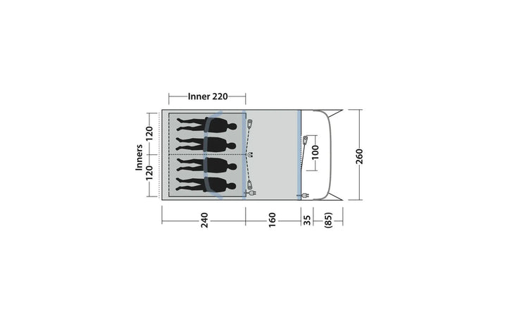 Outwell Monterey 4 Air aufblasbares Familienzelt für 4 Personen - Boatcamper