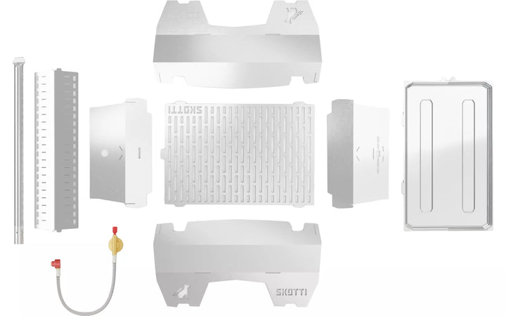 Skotti mobiler Gasgrill / Kohlegrill inklusive Tragetasche und Gasschlauch