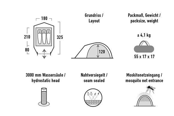 NEVADA 3.1 - 3-Personen Kuppelzelt